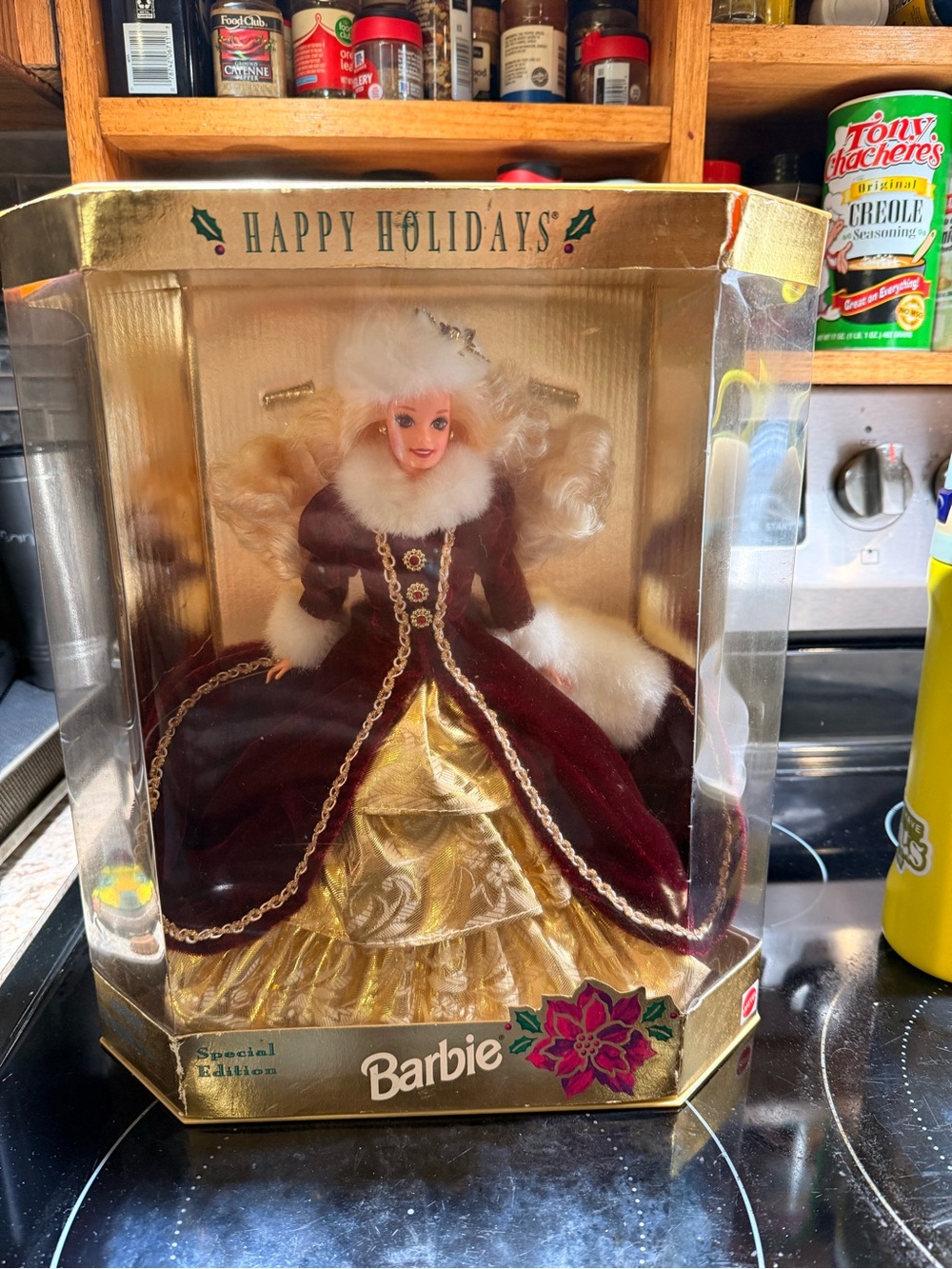 1996 Barbie Special Edition Holiday Doll - Burgundy & Gold